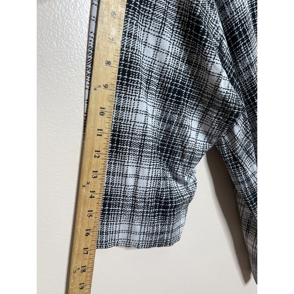 J.Jill Wearever Collection Top Womens 3X Black White 3/4 Sleeve Stretch Tunic - Picture 7 of 11